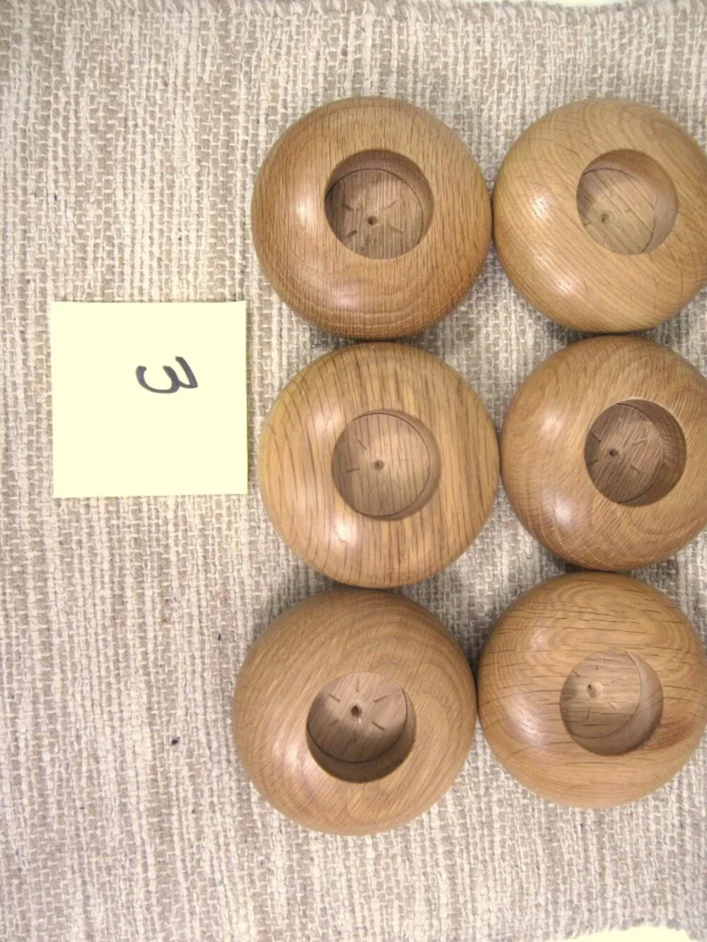 NEW Teak Wood Turned Tea Lite Candle Holder Contemporary MCM Round Light